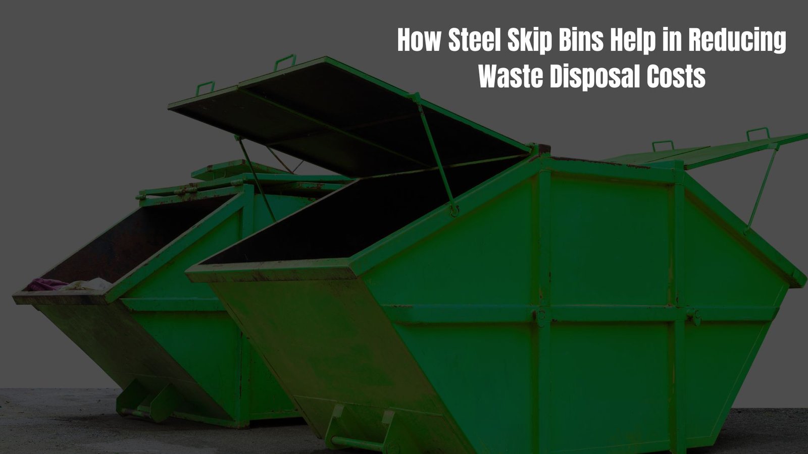 Collection of steel skip bins and block lifting cages for construction projects in UAE