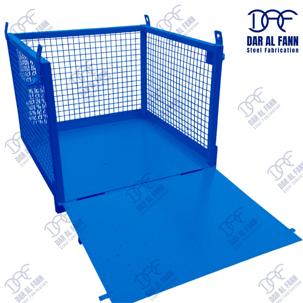 High-quality material lifting cage supplied in UAE for safe and efficient lifting operations at construction and industrial sites.