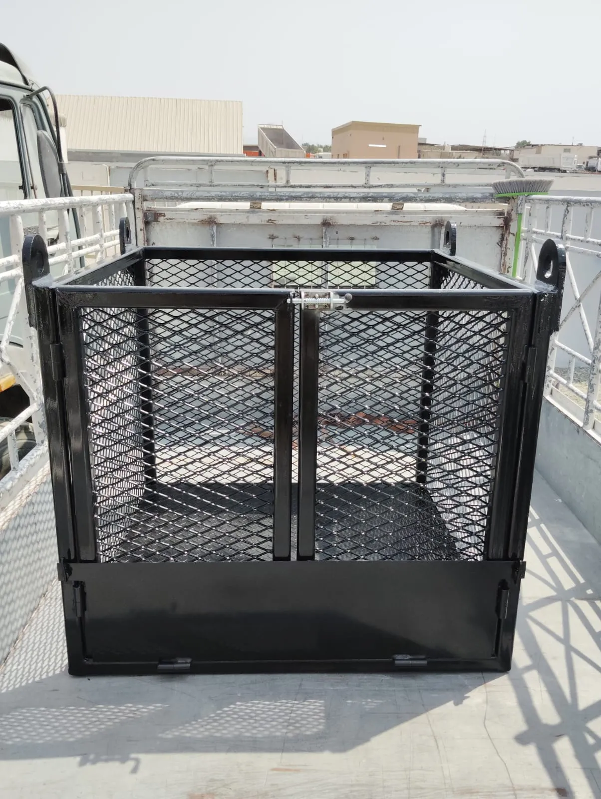 Heavy-duty material cage project fabricated by Dar Al Fann
