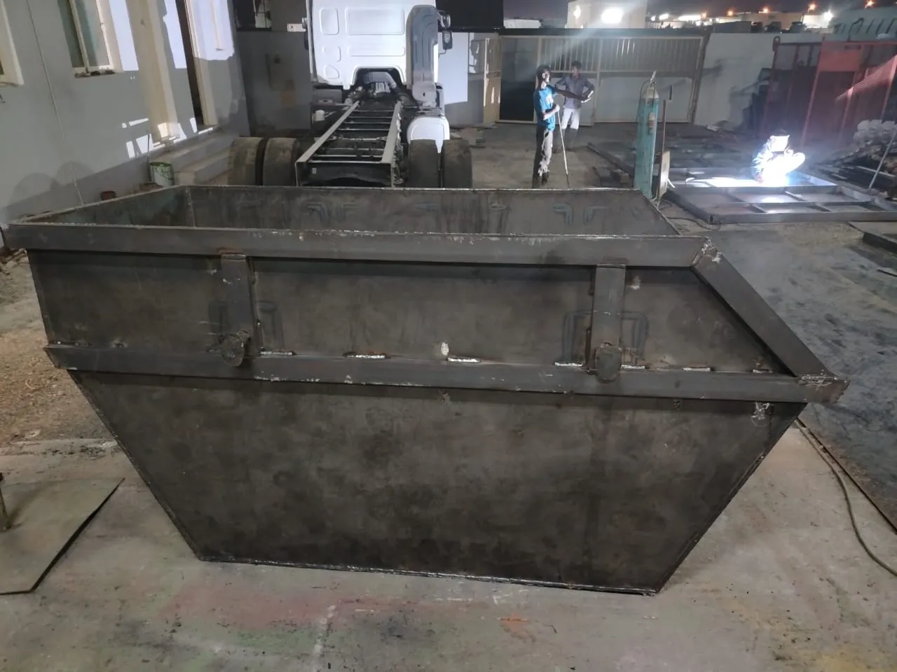 Custom waste skip bin project manufactured by Dar Al Fann