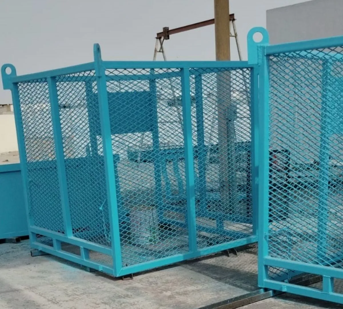 Block Lifting Cage fabricated for a construction project in UAE