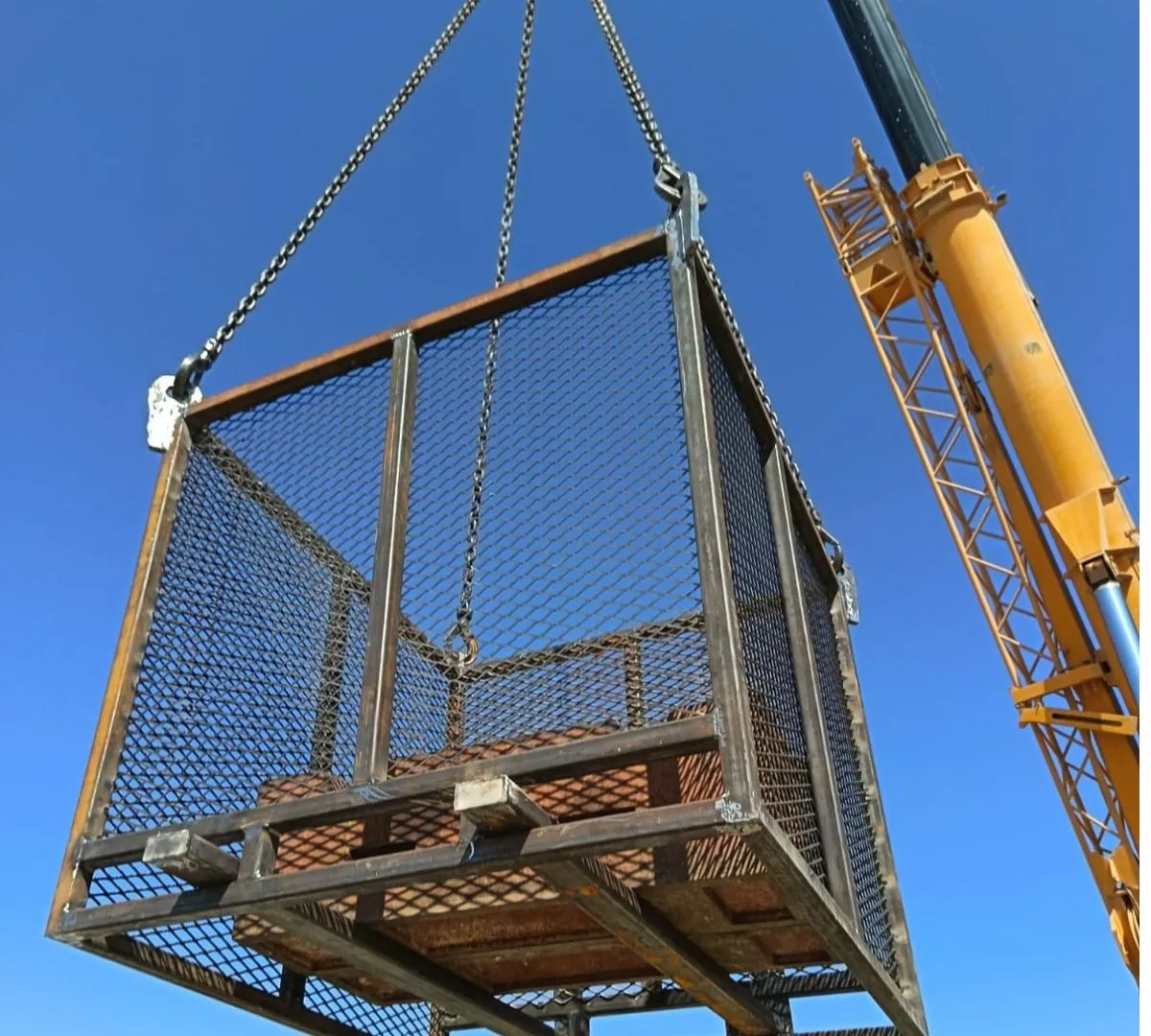 Block Lifting Cage manufactured for industrial material handling operations