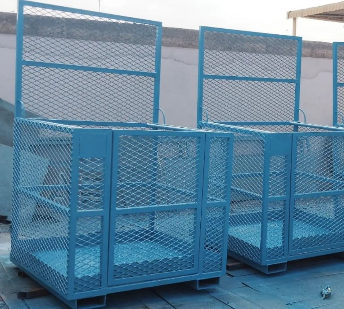 Forklift Man Working Platform fabricated for a construction project in UAE