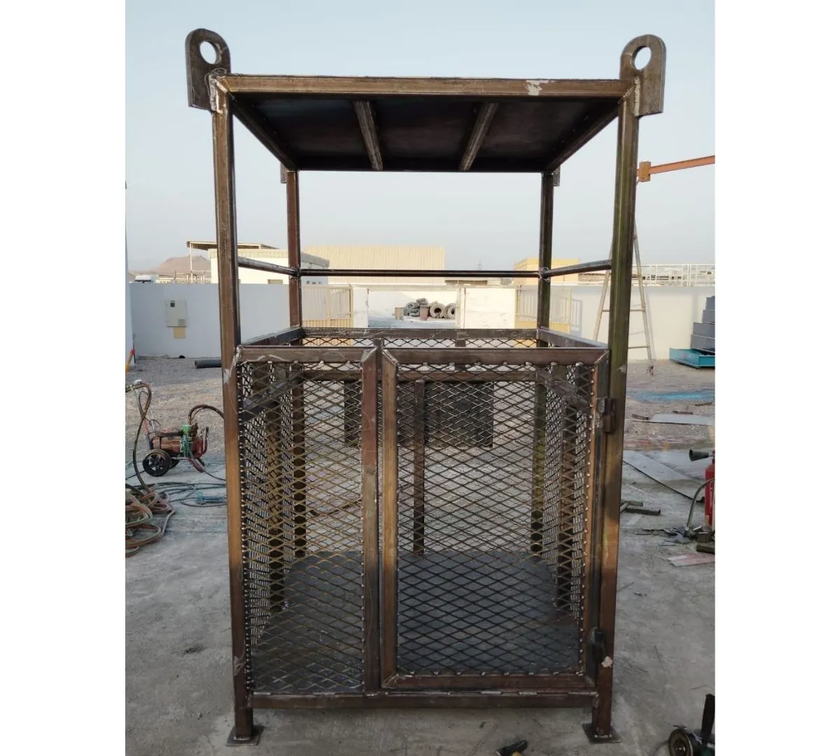 Man Basket fabricated with reinforced steel construction