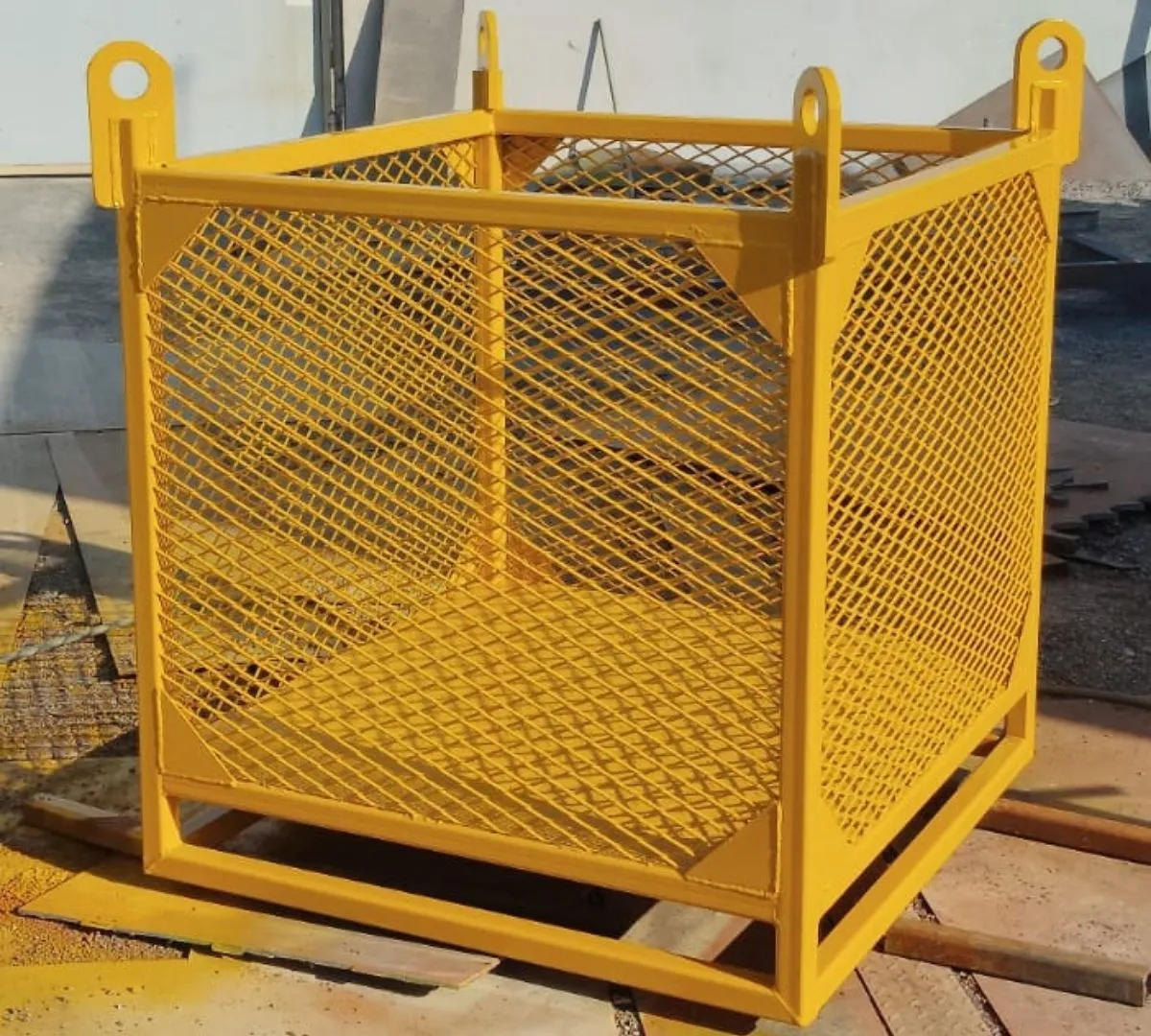 Material Cage manufactured for industrial material handling operations