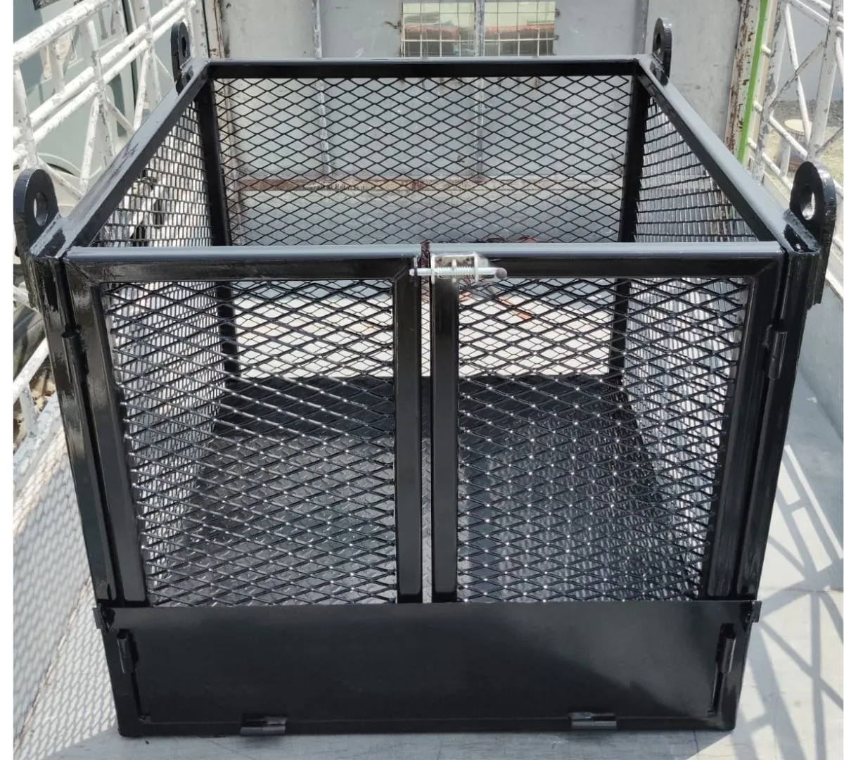 Material Cage fabricated with reinforced steel construction