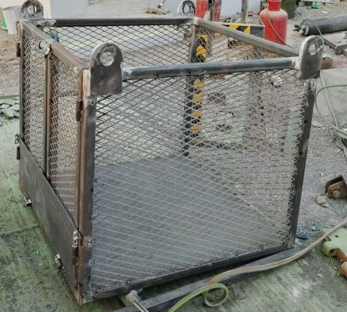 Material Cage installed for industrial safety and productivity