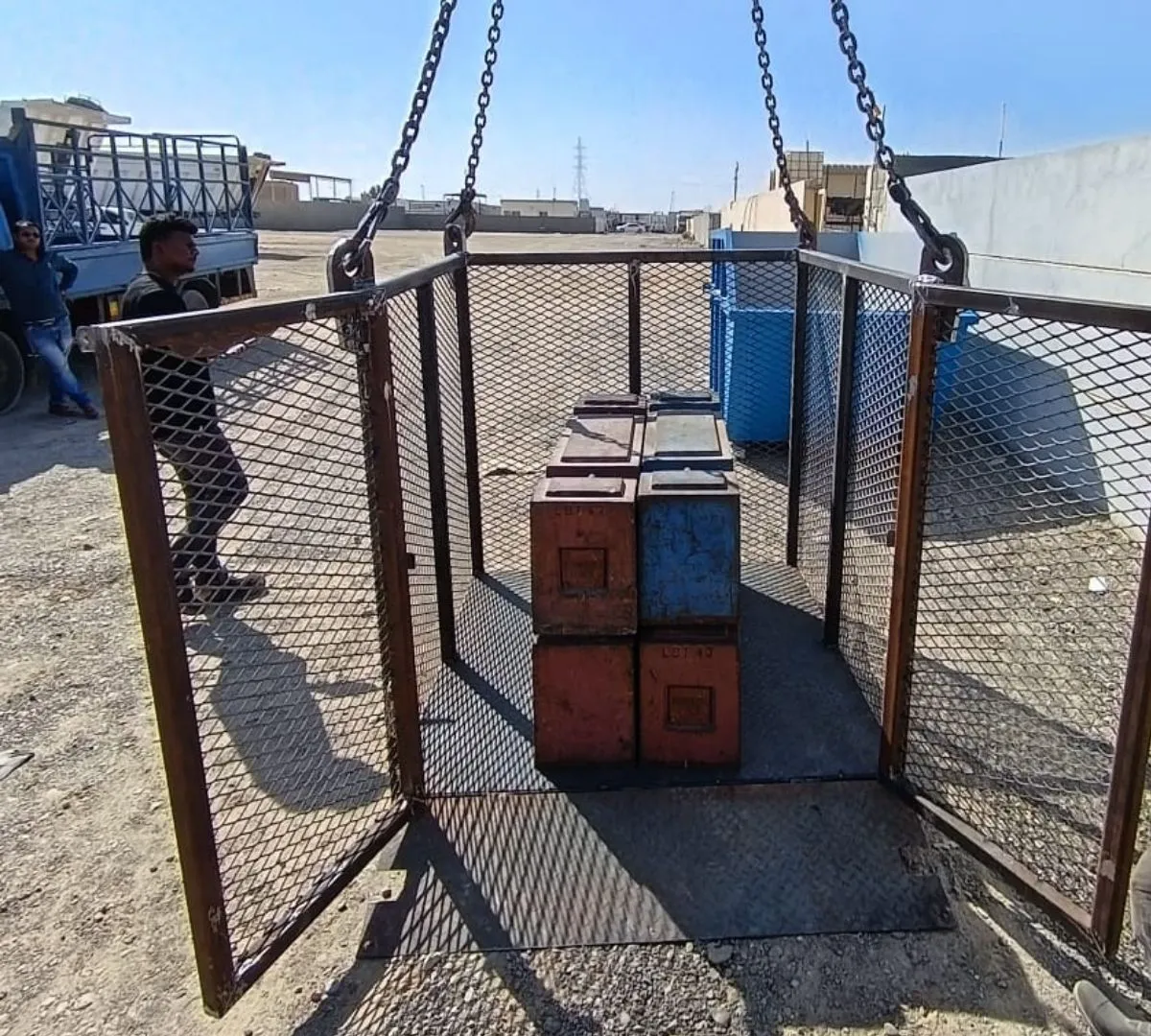 Material Cage manufactured for industrial material handling operations