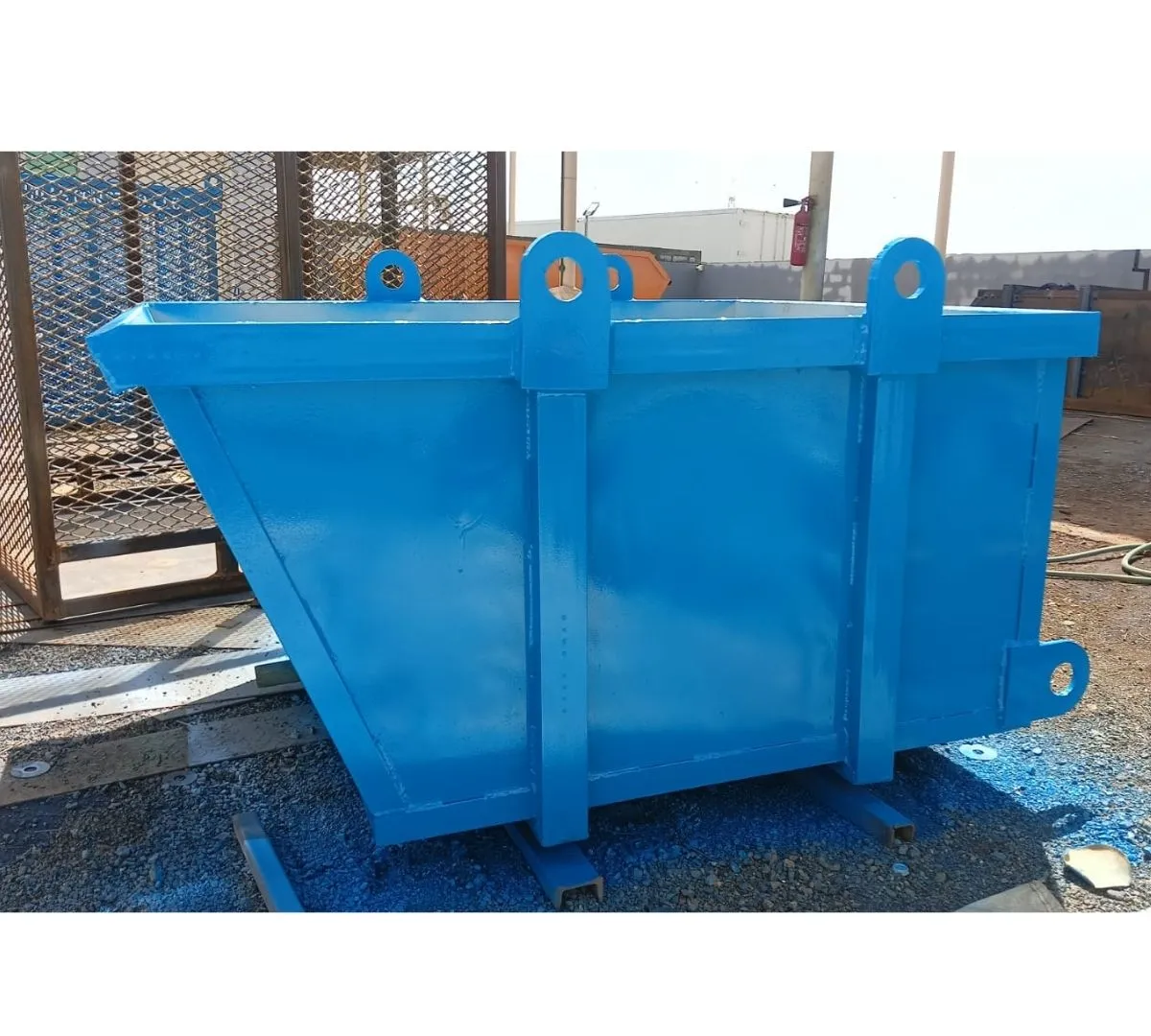 Material Skip Bucket fabricated with reinforced steel construction