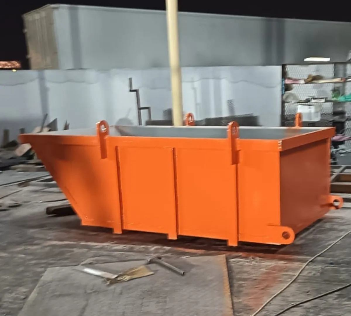 Material Skip Bucket prepared for warehouse and logistics operations