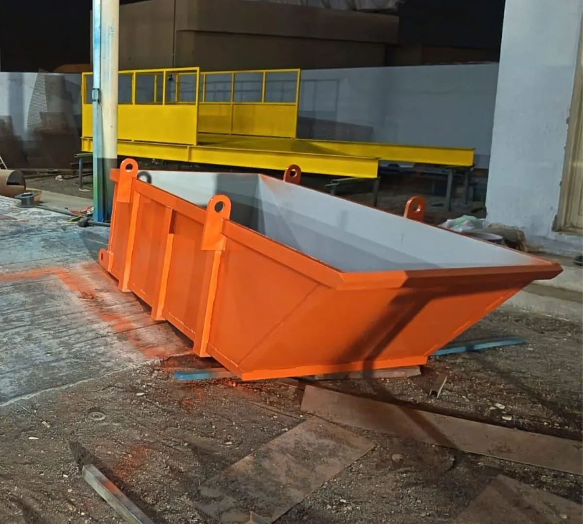 Material Skip Bucket fabricated with reinforced steel construction