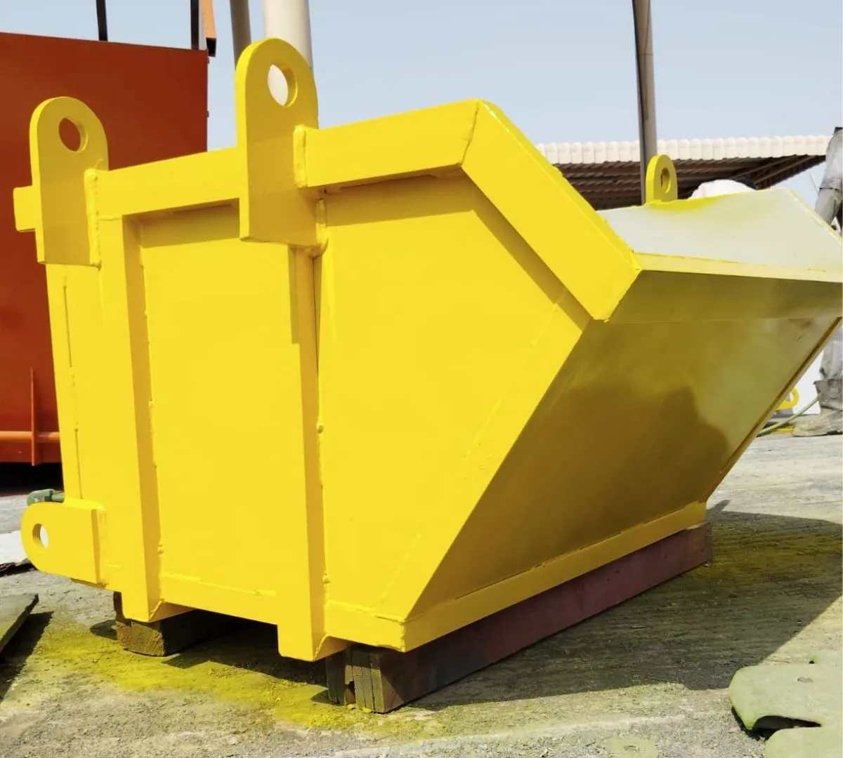 Material Skip Bucket installed for industrial safety and productivity