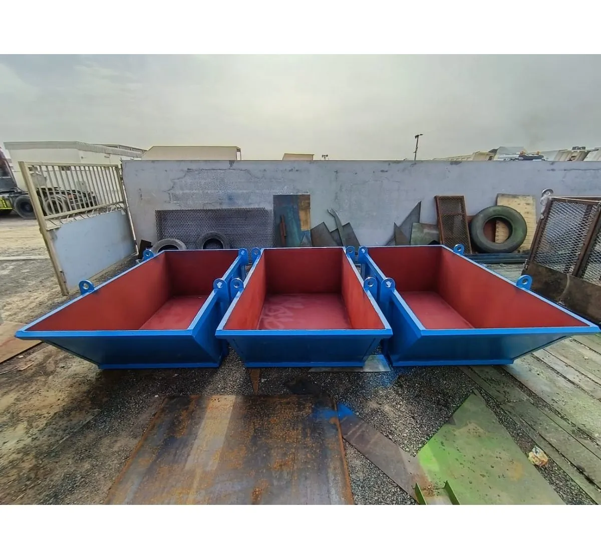 Material Skip Bucket fabricated for a construction project in UAE