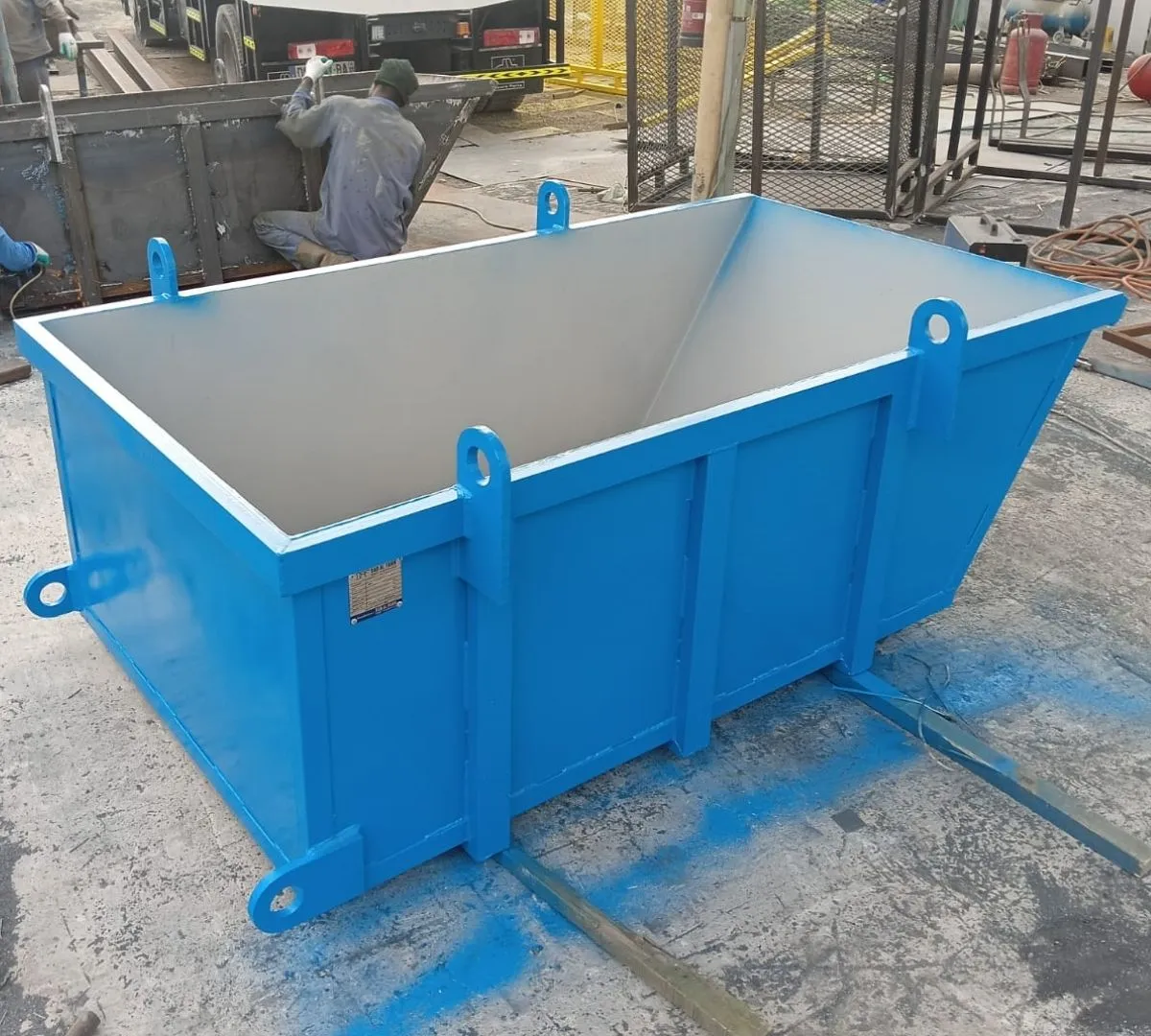 Material Skip Bucket prepared for warehouse and logistics operations